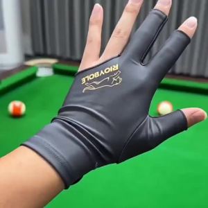 EELHOE | New 1PC Professional Billiard Left Hand Glove Silicone Anti-Slip Elasticity Breathable Billiard Glove 3 Finger Snooker GloveAcc