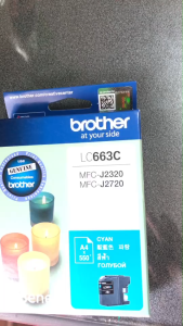 BROTHER LC-663 CYAN สีฟ้า แท้ศูนย์ ของใหม่คุณภาพ 100% ใช้กับพริ้นเตอร์อิงค์เจ็ท บราเดอร์ MFC-J2320MFC-J2720 ปริมาณการพิมพ์ 550 แผ่น