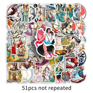Exquisite Western Mythological Ancient Characters High Definition Waterproof Decal Stickers for Car Helmet And Notebook Decoration