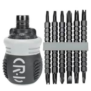 Reversible Mini Magnetic Ratchet Screwdriver Labor Saving Phillips Slotted Bit Hand Tool for Industrial Construction Maintenance