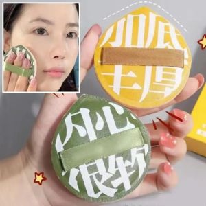 Air Cushion Puff Set with Case - Premium Velvet Soft Puff for Makeup Reusable & Washable for Flawless Liquid Foundation & BB C