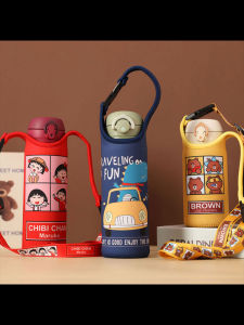 Cartoon Childrens Handheld Diagonal Thermal Cup Cover 350 500 600ml Bear Universal Protective Cover for All Occasions