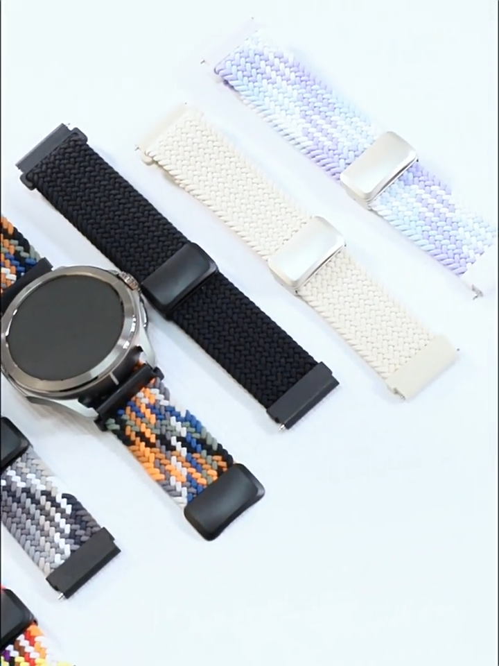 22mm / 20mm Quick Release Scrunchie Strap for Redmi Watch 5 Active/Lite Samsung Glaxy Watch FE 7 6 5 4 Magnetic Buckle Elastic Nylon Strap Band Tali Jam Tangan Smartwatch for Huawei Watch GT 6 5 3 4/Aolon /Garmin/Amazfit GTS GTR / Itel 011 / Xiaomi Watch