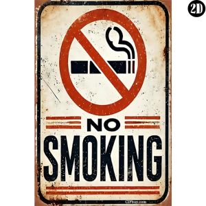 HelloYoung | Retro No Smoking Metal Sign Vintage Tin Plaque Wall Decor for Home Office