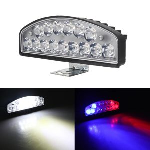KEVANLY | 1PCS Motorcycle Half Circle Signal Lamp LED Spotlight 15SMD With Bracket Red Blue Strobe Warning Signal Indicator Universal 12V