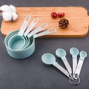 Measuring Cups and Spoons SetKitchen Measure Tools Durable Nesting Cups and Spoons for Dry and Liquid