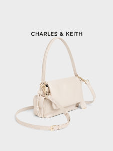 Charles & Keith | Dual Pocket Versatile Way Flap Cloud Handbag