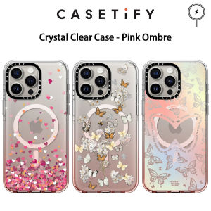 🔥เคสของแท้ใสพร้อมเคสสีม่วงสำหรับ iPhone 16 Pro Max / iPhone 15 Pro Max/ iPhone 14 Pro Max/ iPhone 14/15 Pro/ iPhone 13เคสโทรศัพท์ [ไม่เหลือง]-สีชมพูอมเบร