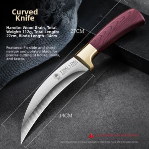 CMGF | Butchers Sharp Curved Knife for Bone Removal Slaughtering and Skinning