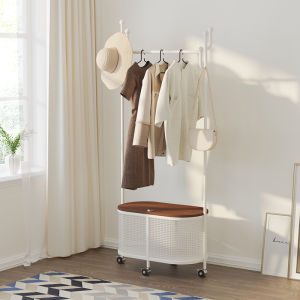 Mobile Free-Standing Clothes Rack Bedroom Indoor Use Simple Design Metal Construction for Hanging Clothes And Accessories