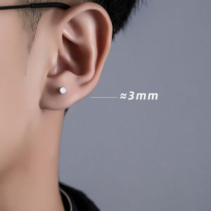 American Style Mens Black Simple Ear Cuff Student Ear Jewelry Accessories Piercing Hole Fashionable Personalized Trendy