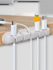 【COD ส่งจากไทย】 USB ยาง ที่ม้วนเก็บสายเคเบิล คลิปสายไฟการจัดการ ที่วางสายตั้งโต๊ะ สำหรับเมาส์ คีย์บอร์ด สายหูฟัง