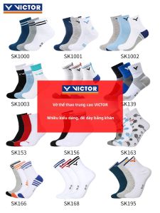 Victor | Men Professional Anti-slip Thick Towel Socks for Badminton Mid-length