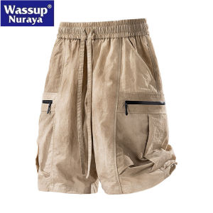 Quần Short Nam WASSUP Nuraya Ice Silk Quick Dry Casual Five-Quarter Workwear Quần Áo Công Sở Thường Ngày Mùa Hè 2025