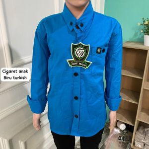 PINK MAGENTA KEMEJA POLOS ANAK LENGAN PANJANG BAHAN KATUN CIGARET KEMEJA ANAK LAKI LAKI USIA 3-13 TAHUN