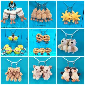 Golf Ball Plush Keychain Rabbit Marshmallow Keychain Volleyball Plush Toy Hippo Turtle Plush JC Bag Charm