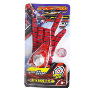 Kids Spider Hero Cosplay Set Superhero Role Play Toy Kit with Launcher Glove Mask Cape Shield & Retractable Lightsaber