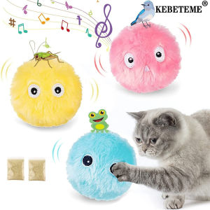 KEBETEME Smart Cat Toys Automatic Bouncing Rolling Ball Interactive Cat Toy Catnip Pet Product