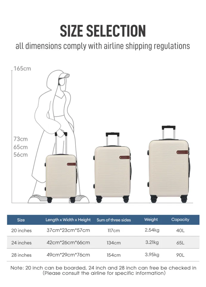 Bagasi 18 Inch Luggage Size BEG BAGASI 14'' 16'' 18'' 20'' 22