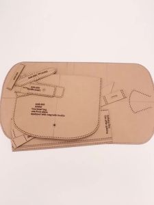 1Set Womens Shoulder Handbag Fashionable Wallets - Kraft Paper Template DIY Leather Handmade Crafts-Sewing Template with Hole