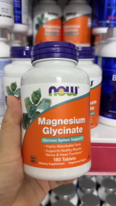 Now Magnesium Glycinate - Hỗ Trợ Giấc Ngủ Giảm Stress Xây Dựng Cơ Bắp Khỏe Mạnh