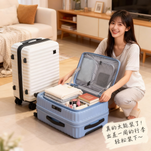 Large Capacity Luggage Suitcase 28 Inch 2025 New Womens 24 Inch Side Open Cover Pull Rod Box Mens 20 Inch Boarding Box Travel Suitcase