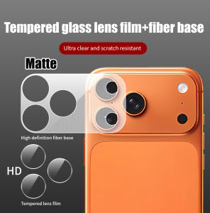 1-3 set Full Coverage HD Camera Lens Glass For iPhone 17 Pro Max Air 16 15 14 Plus 13 12 11 Pro Max Matte Frosted Lens Protector Real Bare Phone Feel Hollow Lens Cover Casing