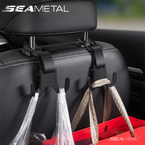 Car Seat Hook Hanger Back Seat Headrest Hook Holder Multifunctional Double Hook Car Organizer Universal for Car Motorcycle