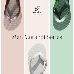 "NEW LAUNCHING" Morandi Series - Sanduc Getah SR Selipar Lelaki / Selipar Getah Lelaki - 3 Warna