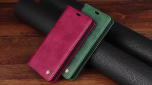 Leather Case For iPhone 11 12 13 Pro Max XS XR X 6 7 8 Plus 6S SE 2020 Mini Strong Magnet Litchi Pattern Flip Wallet Card Cover