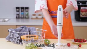 Sonifer Immersion Blender 200W Electric Hand Blender Vegetable Fruit Juicer Mixer 304 Stainless Blade For Baby rice paste Mashing Ice crushing Milk shake Jam