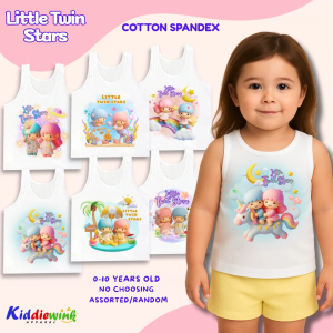 Cute White Sando for Baby Girls Ages 0-10 Yrs Kids Cotton Spandex Cute Tank Top Shirt Sleeveless