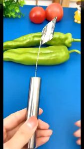 Seed Remover New Portable Pepper Corer Stainless Steel Zucchini Cucumber Special Gadgets Vegetable Tools Kitchen Accessories