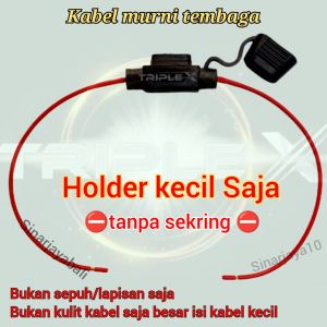 tempat sekring tancap kecil anti air rumah fuse holder waterproof mini DX kabel tembaga asli