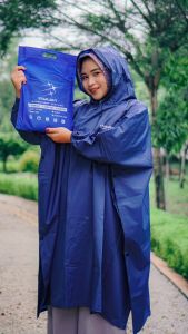 JAS HUJAN PONCO KELELAWAR BERLENGAN BAHAN PVC TEBAL