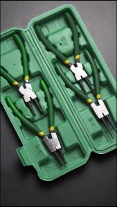 4 Pcs Set Tang Snap Ring Circlip Pliers Set Tang Circlip Bahan CRV Multifungsi Reed Tang Snap Ring Anti Slip Free Box