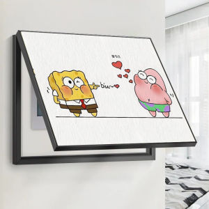 Modern Minimalist Sponge Bob Cartoon Decorative Painting for Living Room Electric Meter Box Covering Multimedial Art Wall Hanging