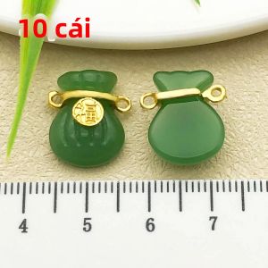 10/25 Chiếc Phong Cách Trung Hoa Bắt Chước Ngọc Hetian Hạt Đá Tự Nhiên Mặt Dây Chuyền Cho Dây Làm Vòng Cổ Bông Tai Vòng Tay Thủ Công