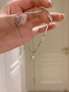 Gold Plated Silver Snake Bone Bracelet with Bubble round Diamond Luxury Minimalist Design Fashionable Jewelry Accessory