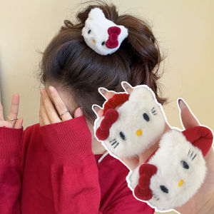 เชือกผูกผมการ์ตูนสายมัดผมเด็กผู้หญิงกิ๊บติดผมรูปโบว์น่ารักอุปกรณ์เสริมขนแมวตุ๊กตาคิตตี้