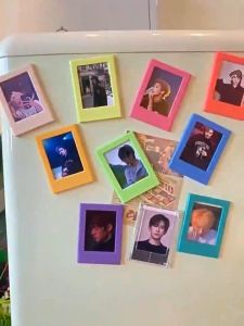 3 Inch Acrylic Photo Frame Stand Magnetic Display Picture Frames ID Card Holder Kpop Photo Frame