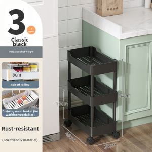 Ultra-slim Movable Storage Rack With Wheels