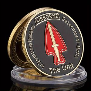 United States Army1st Special Forces Operational Challenge Coin Airborne Delta Force Souvenirs Golden Plated Commemorative Coins