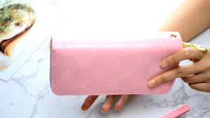 Dompet kulit pelbagai fungsi panjang wanita beg galas berzip berganda yang bergaya dompet ibu yang bergaya