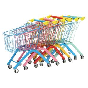 Metal Shopping Cart Toy for Kids Large Size Snack Store Simulation Sturdy Shopping Car with Silent Universal Wheels