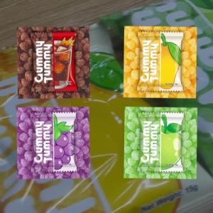 4 in 1 Gummy Tummy Assorted Gummy Candies 24Packs Mango Apple Grapes Flavor Sugarcoated Fruity Gummies For Birthday Lootbags Pangtindahan Wholesale