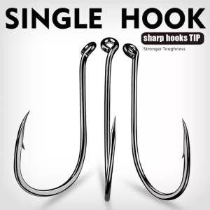 PROBEROS 50pcs Barbed Fishing Hook for Salt Water with High Carbon Steel Suitable for Fishing Dayu11 Freshwater Fish Hook
