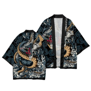 Nam Plus Kích Thước Quỷ Rắn In Hình Cardigan Nhật Bản Kiểu Kimono Họa Tiết Rồng Châu Á Trang Phục Truyền Thống Cosplay Áo Khoác