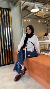 ITS MAGIA Grace Coquette Dark Denim Bag Bag Ribbon Bag Tas Korea Pita\nITS MAGIA Grace Coquette Silver Bag Bag Ribbon Bag Tas Korea Pita