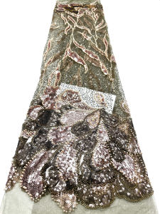 Vải Ren Lưới Pháp Cao Cấp Đính Sequin Thêu Hạt Chất Liệu Cao Cấp Của Nigeria Châu Phi Dành Cho Váy Cưới Trang Phục Nữ Thời Trang 2026